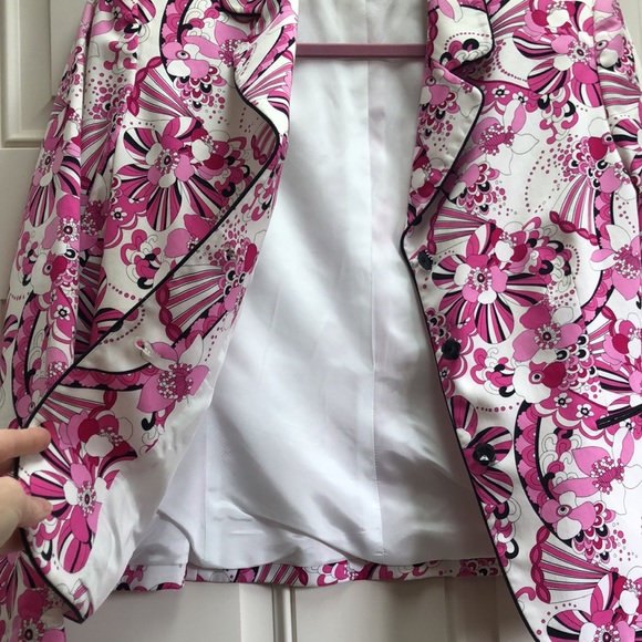 TAHARI Retro Print Blazer 10P - Picture 5 of 13